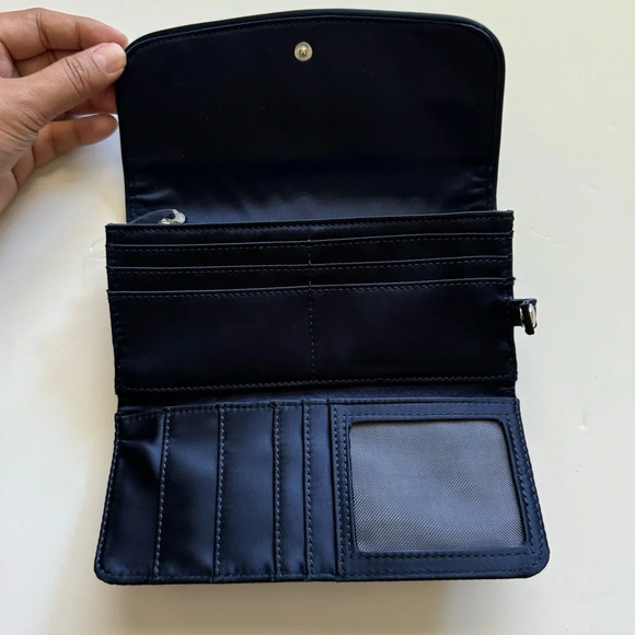 Kipling Blue Fabric Trifold Snap Wallet - Picture 5 of 10